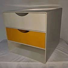 Vintage Midcentury Modern 3 Drawer Plastic Storage Cube Kartell Palaset Era