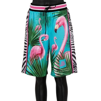 Dolce & Gabbana Sweatshorts de Algodón DG Life Royals Logo Gris Blanco - Imagen 1 de 4