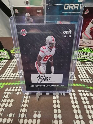 2025 Onit Gravity Kenyatta Jackson Jr. Auto 15/15 Book End Ohio State Buckeyes 