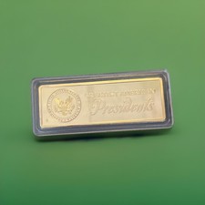 2012 Greatest US Presidents JOHN F. KENNEDY Gold-layered Commemorative Ingot