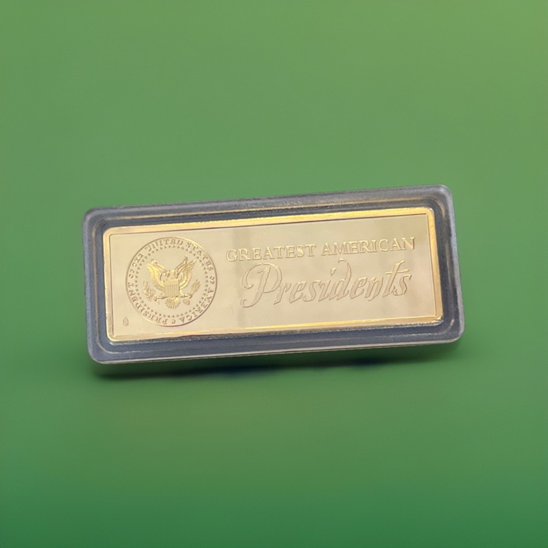 2012 Greatest US Presidents JOHN F. KENNEDY Gold-layered Commemorative Ingot