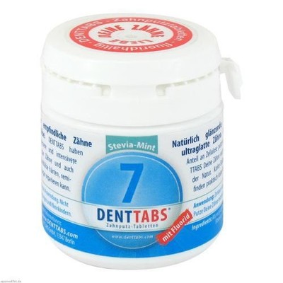 DENTTABS Zahnputztabletten stevia-mint 125 St