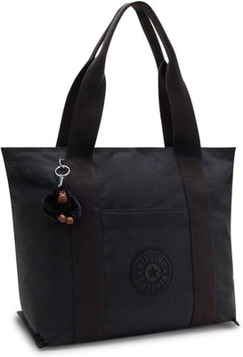NEW Kipling Women's ERA M Travel Tote Bag Purse - Black Tonal (19'' x 14'' x 7'')