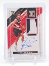 GREG BROWN III 2021-22 IMPECCABLE ELEGANCE RPA ROOKIE SILVER /25 #136 Q5194