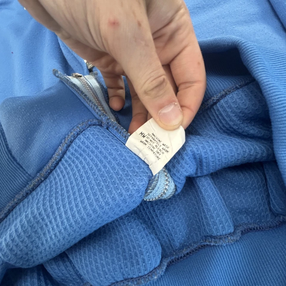 Moletom com capuz vintage waffle forrado termicamente masculino médio zíper completo cheio de espuma anos 70 anos 80 - Imagem 4 de 4