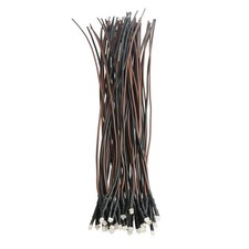 50pcs 12 Volt 1.8mm Warm White LED Lights Emitting Diodes Pre Wired 7.9 Inch ...