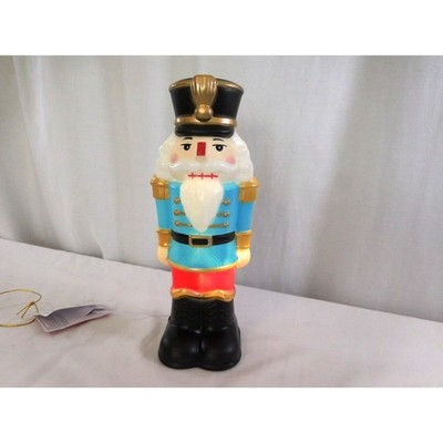 Holiday Time 11'' Light Up Tabletop NUTCRACKER Blow Mold,  New with Tag