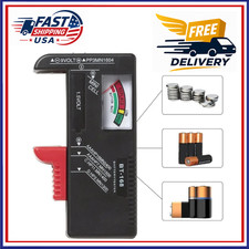 Battery Tester Checker Universal For AA AAA C D 9V 1.5V Button Cell Batteries US
