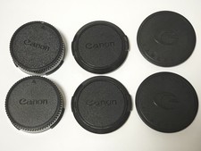 Lot of 6 Vintage Canon Cap Set 52mm Front Cap FD Rear Lens Cap FD Body Cap