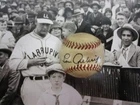 Lou Gehrig Signed Official National League Mini Baseball – Ford Frick President