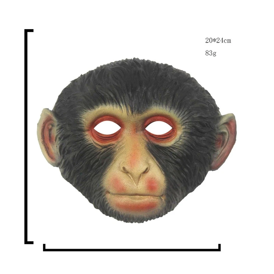 Monkey Animal Mask Face Cover for Party Favor Stage Performance Masquerades - Image 2 of 4