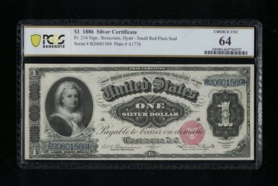 Reproduction $1 Educational 1896 Silver Certificate George & Martha Washington E - Foto 9