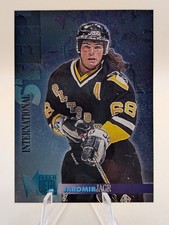 1995-96 Fleer Metal Jaromir Jagr International Steel insert hockey card #9 HOF
