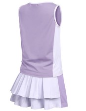Girls Tennis Golf Dress Outfit Sleeveless Tank Top and Skorts Sets Sport Skir...