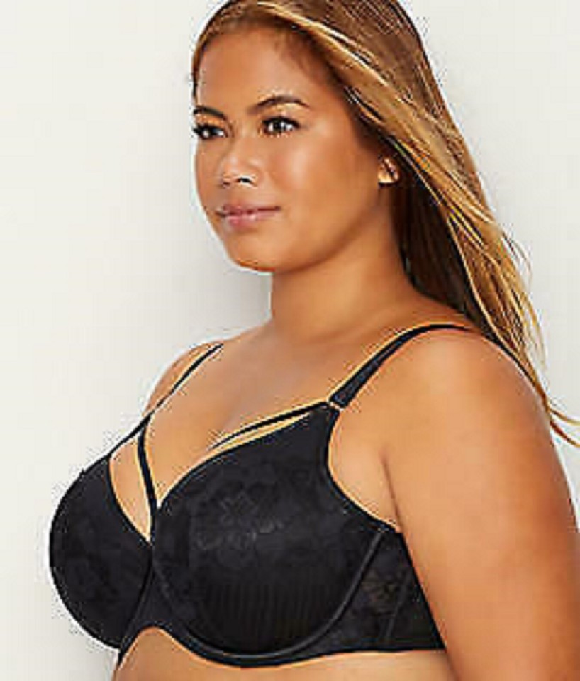 Curvy Couture Reggiseno Push-up A Balconcino Con Pizzo E Strass – Taglie Forti – Comodo E Sexy