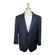 Suit Supply Solid Blue La Spalla Vitale Barberis 110s Wool Sportcoat Size 52S