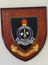 Tanzania police usalama wa raia wooden Plaque