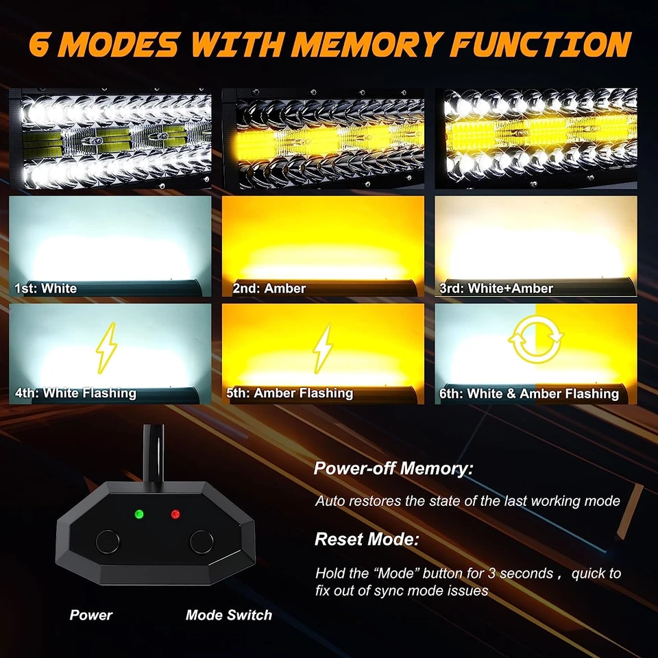52INCH 300W Curved LED Light Bar Spot Flood Combo Driving Strobe For Jeep Ford - Изображение 2 из 4