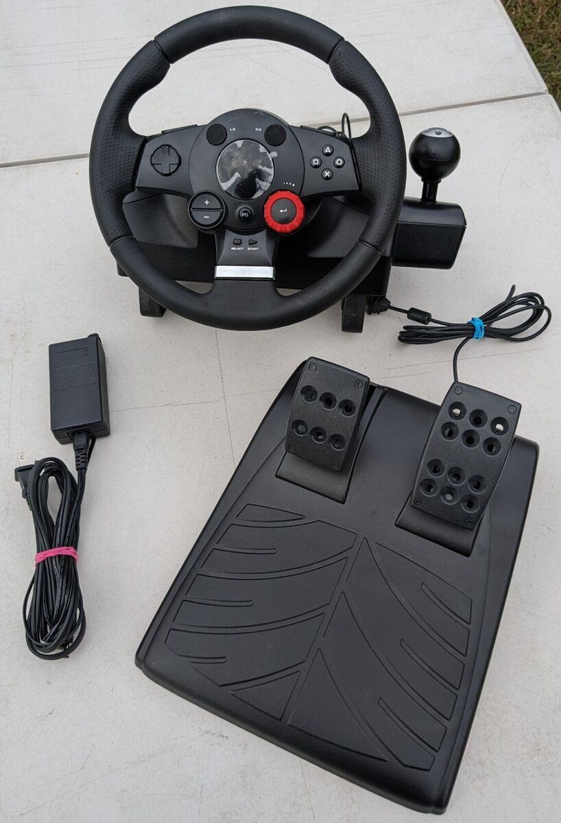 Logitech, Video Games & Consoles, Logitech Driving Force Gt Ex5c9  Steering Wheel Foot Pedals