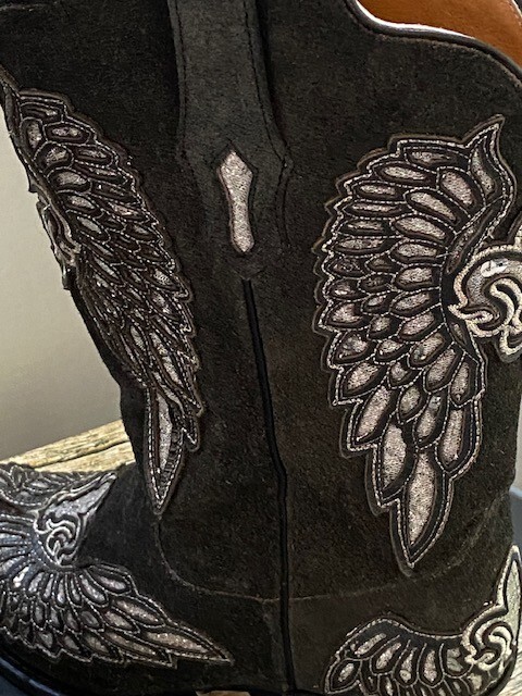 CORRAL VINTAGE Slate Embroidered LEATHER BOOTS - … - image 5