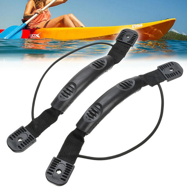 Two Rubber Kayak Carry Handle Canoe Mount Paddle With Cord Kayak