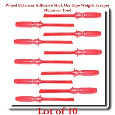  Lot of 10 Wheel Balancer Adhesive Stick On Tape Weight Scraper Remover Tool