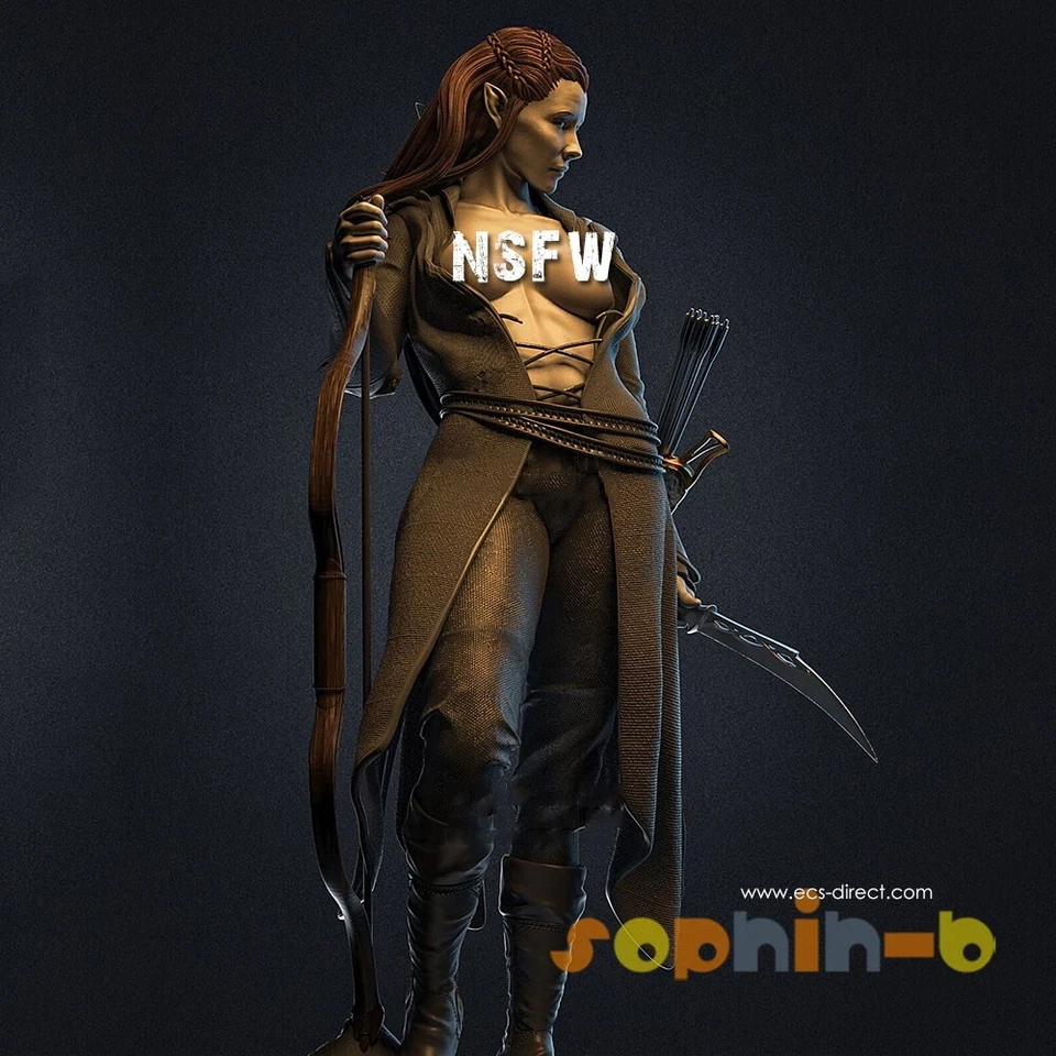 Tauriel NSFW Resin 1:6 Scale Model Kit Unpainted 3d Print GK Statue Figure - Image 3 of 4