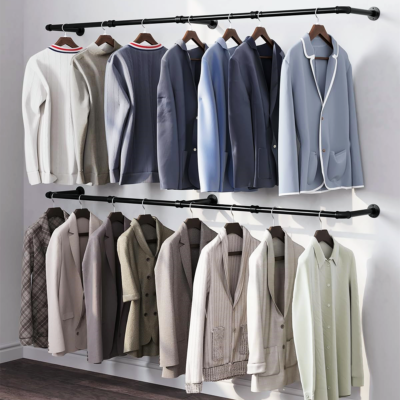 Garderobenstange Kleiderstange Wandgarderoben Kleidergestell Kleiderständer Wand