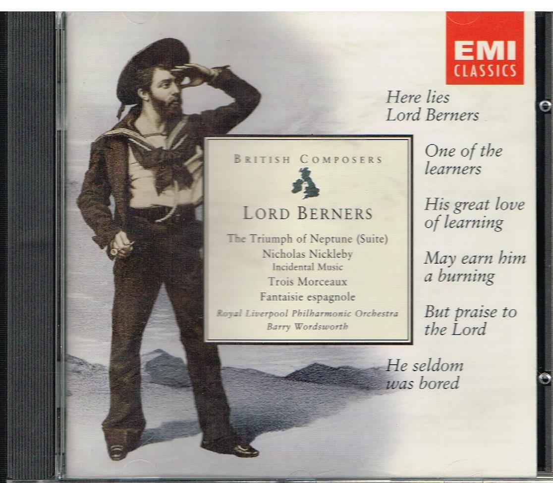 Lord Berners: The Triumph Of Neptune, Fugue For Orchestra / Barry Wordsworth CD