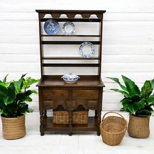 Vintage Small Pot Board Oak Dresser Drawers Shelving Very Clean FREE Delivery