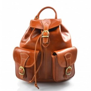 Zaino piccolo pelle vitello uomo donna miele borsa palestra zaino scuola  zaino | eBay