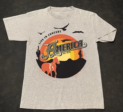 America   50th Anniversary Tour Live In Concert Gray Color Shirt NI1572