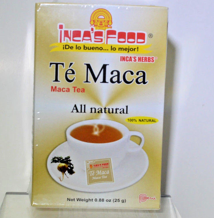 Inca's Food Peruvian Te Maca 25 Tea Bags /Infusion Maca from Peru 100% Natural
