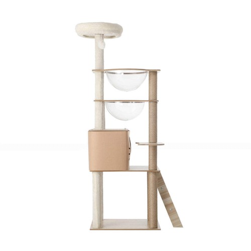 Alopet Cat Tree Wood Scratcher Condo Detachable House - Picture 3 of 9