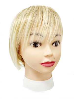 Choppy Bobs Wavy Hairstyle Blonde Mix Dark Top Synthetic Hair Wigs Women Natural