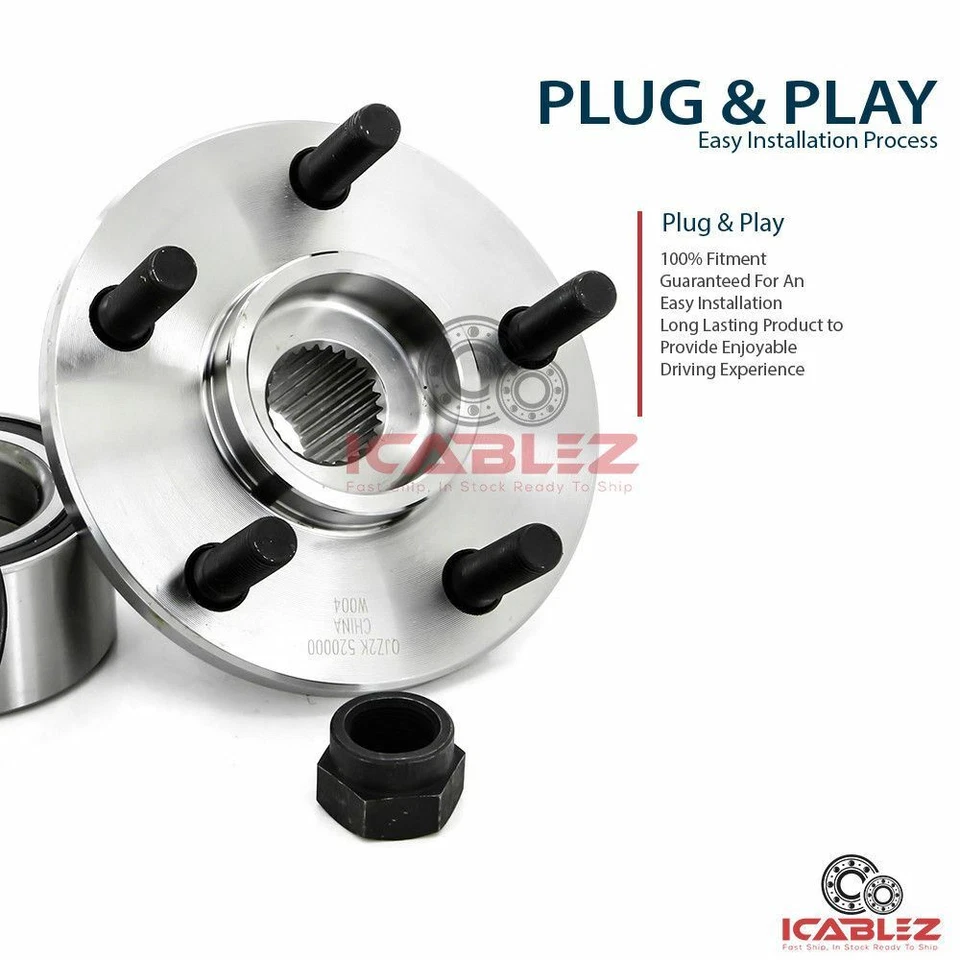 [DELANTERO (cantidad 1)] Kit de montaje de buje de rueda para Lincoln Continental 1988-1991 tracción delantera Foto 3 de 4