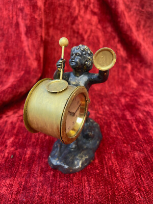 Veilleuse bronze doré angelot putti palmettes pieds griffes XIXème siècle