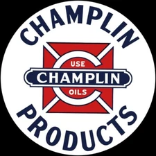 Use Champlin Oils & Petroleum Products NEW Sign 40" Dia Round USA STEEL XXL Size