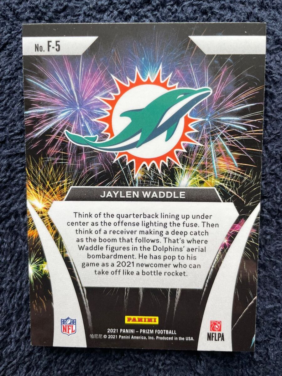 Jaylen Waddle #F-5 - 2021 Panini Prizm - Fireworks Rookie Jaylen Waddle #F-5 - 2021 Panini Prizm - Fireworks Rookie