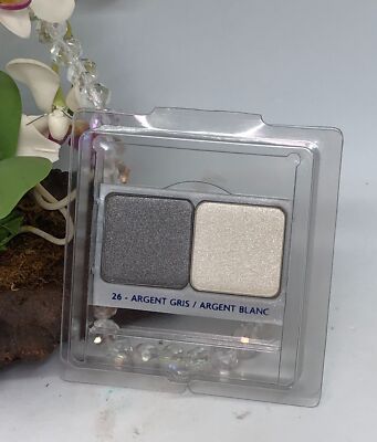 Orlane Velvet Eyeshadow Duo Refill -26 Silver Grey / Silver White -Full Size-New