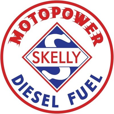 Skelly Oil Company Motopower Diesel Fuel NEW METAL SIGN: 12'' Diameter Round