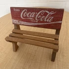 vintage official coca cola small park bench wood dolls