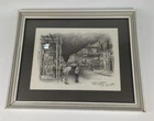 Don Davey Bourbon Street New Orleans Signed Framed print Drawing Realism 1980