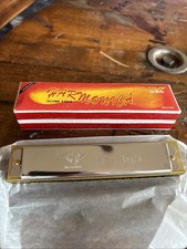 Vintage M. Brother "Flying Eagle" Harmonica 16 Holes Silver