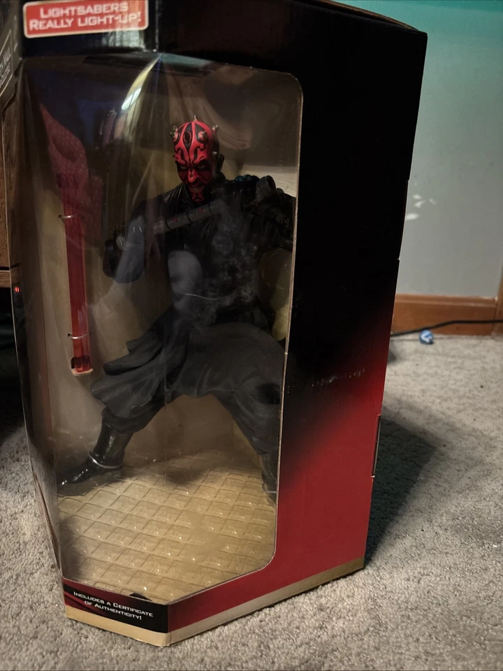 Vintage Star Wars Darth Maul 12" Mega Collectible Figure Light Up Lightsabers - Image 2 of 4