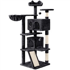 144.5cm Tall Cat Tree Cat Climbing Tower with Platform, Scratching Posts for Cat