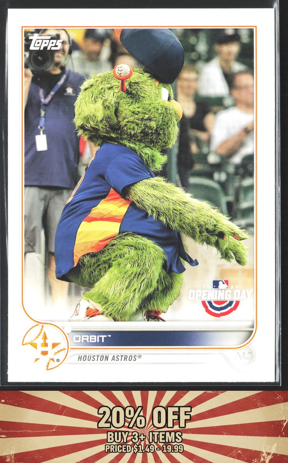 2022 Topps Opening Day #M-9 Orbit Mascots Houston Astros