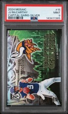 2024 PANINI MOSAIC CAPITAL GAINS SILVER #15 JJ MCCARTHY PSA 9