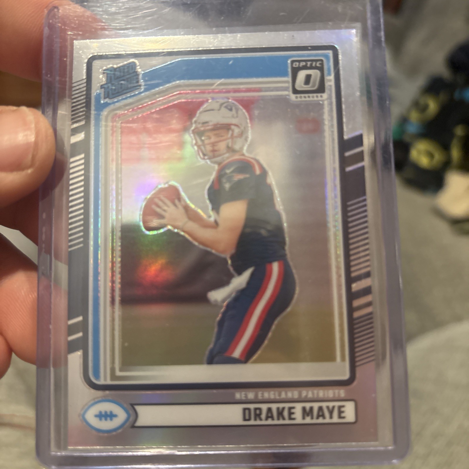 2024 Panini Donruss - Rated Rookie Drake Maye #379 Optic Preview Holo Prizm (RC)