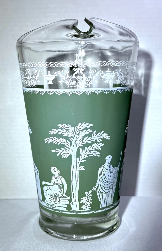 Jarra Jeannette Wedgwood verde griego helénico 64 oz y 4 vasos 12 oz Foto 3 de 4